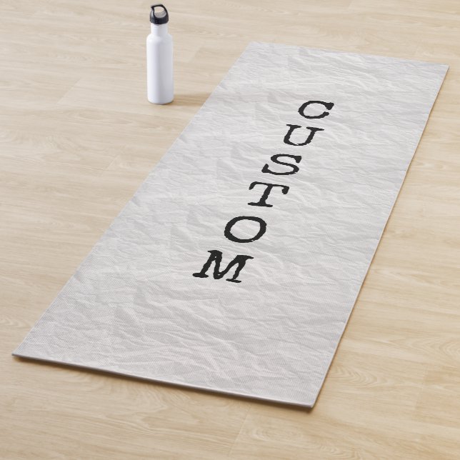 Papier ridé blanc imprimé épais tapis de yoga pers (En situation)