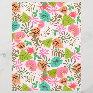 Papier rose de forêt tropicale