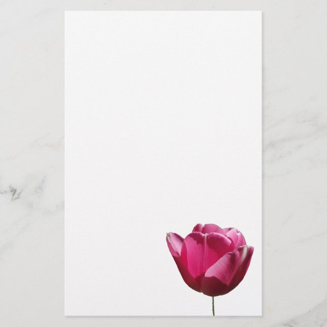 Papier rose de papeterie de tulipe (Devant)