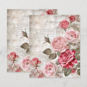 Papier Rose vintage Paris