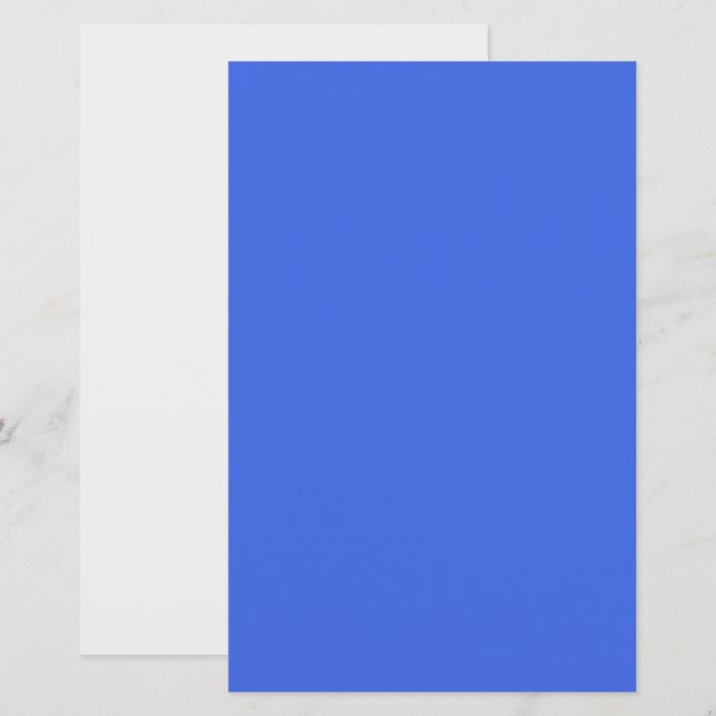 Papier Royal bleu et blanc personnalisé (Devant / Derrière)