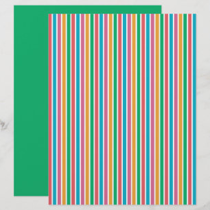 Papier scrapbook à motif rayure coloré