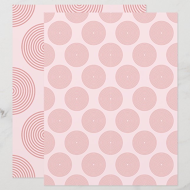 Papier scrapbook à motif rond mignon (Devant / Derrière)