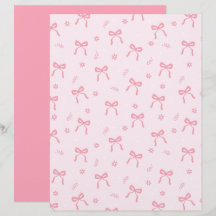 Papier scrapbook à rubans et fleurs Coquette Migno