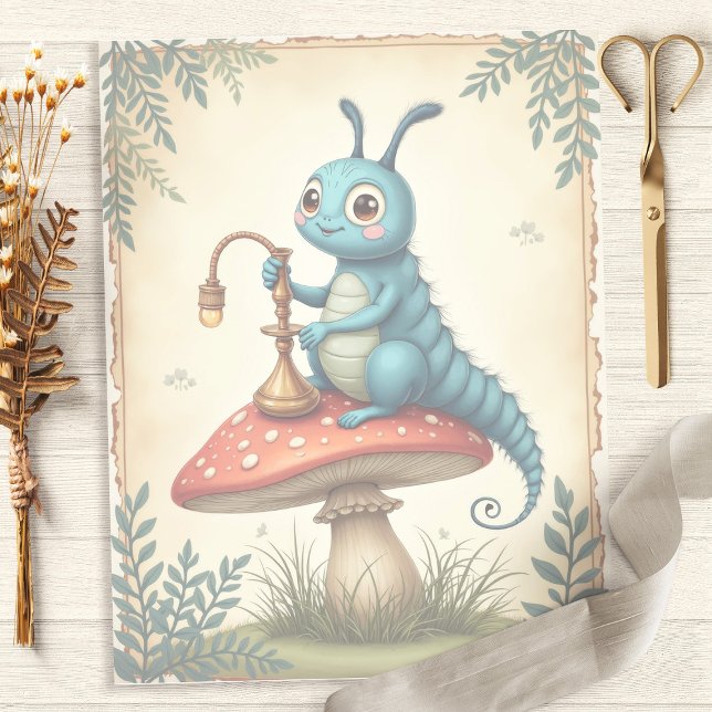 Papier scrapbook Alice Capitaine Chenille Fantaisi (Créateur téléchargé)