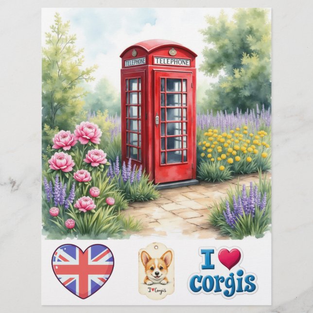Papier scrapbook Cabine Téléphonique de Londres Co (Devant)