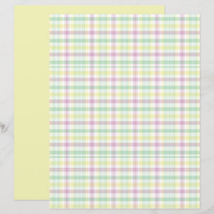 Papier scrapbook carreaux pastel danois coloré