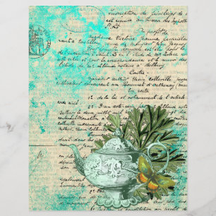 Papier scrapbook collage d'objets anciens et de th