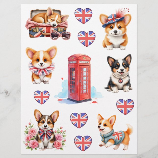 Papier scrapbook de cabine téléphonique londonienn (Devant)