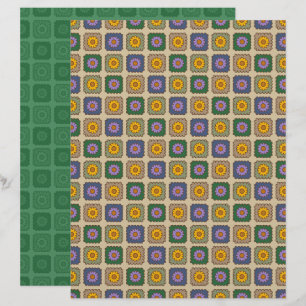 Papier scrapbook de carrés de grand-mère Daisy
