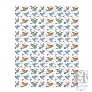 Papier scrapbook de colibris