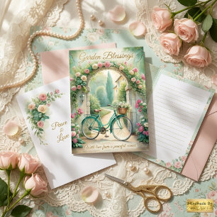 Papier scrapbook de jardin vert menthe shabby vint