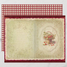 Papier scrapbook de la ferme aux fraises vintage