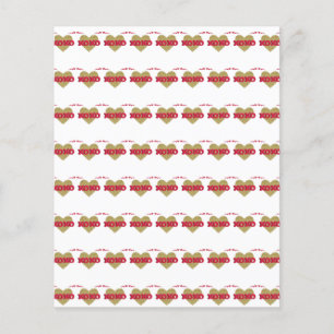 Papier scrapbook de la Saint-Valentin rouge et or