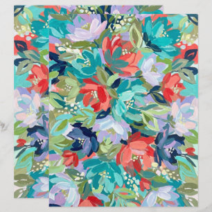 Papier scrapbook de la Symphonie du Jardin Vibrant