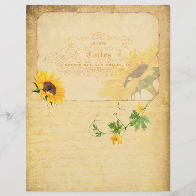 Papier scrapbook de style vintage (Devant)