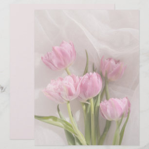 Papier scrapbook de tulipes roses douces