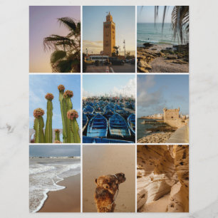 Papier scrapbook de voyage au Maroc pour découpage