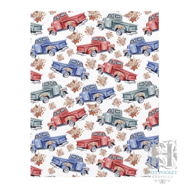 Papier scrapbook des Camionnettes Américaines Clas (Créateur téléchargé)