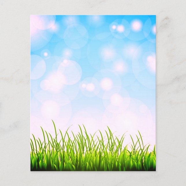 Papier scrapbook d'herbe et de ciel (Devant)