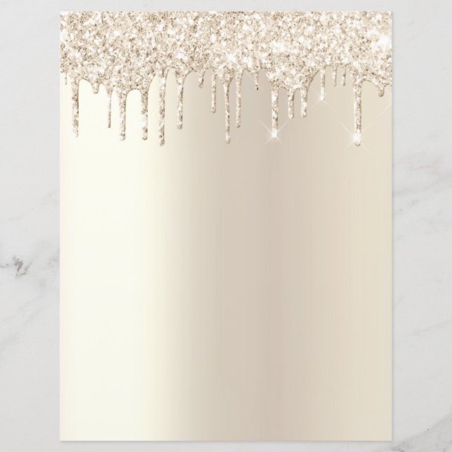 Papier scrapbook élégant paillettes plongées Champ (Devant)