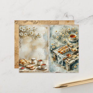 Papier scrapbook Ensemble de petit-déjeuner vintag