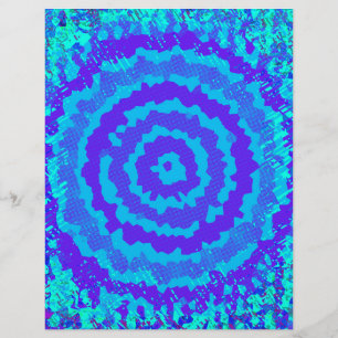 Papier scrapbook fleur abstraite bleue page recto-