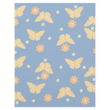 Papier scrapbook Fleur & Papillon