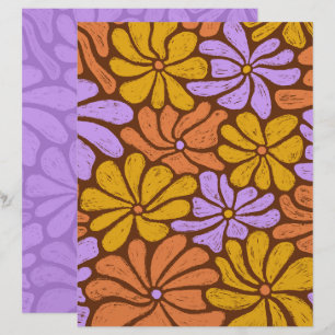 Papier scrapbook Fleurs Groovy