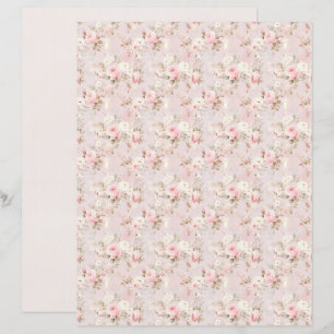 Papier scrapbook floral rose Coquette vintage
