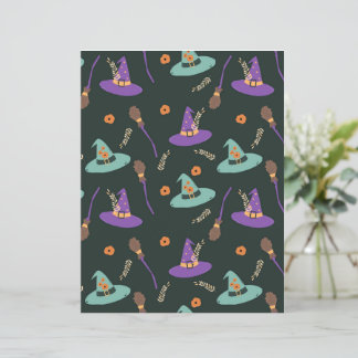Papier scrapbook Halloween ensorcelé - Violet et v
