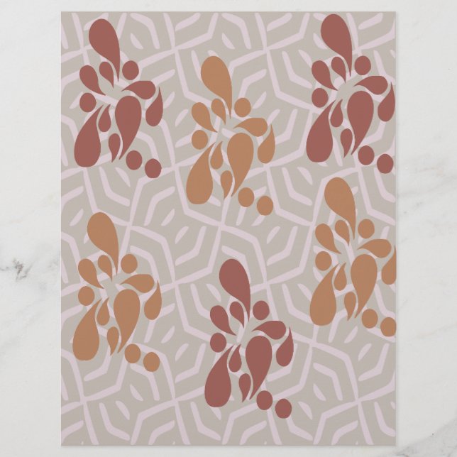 Papier scrapbook marron abstrait (Devant)
