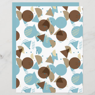 Papier scrapbook motif mosaïque de style Bauhaus