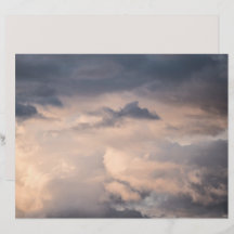 Papier scrapbook nuages orageux