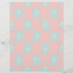 Papier scrapbook pastel bleu et rose