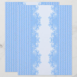Papier scrapbook pastel bleu fractal Noël