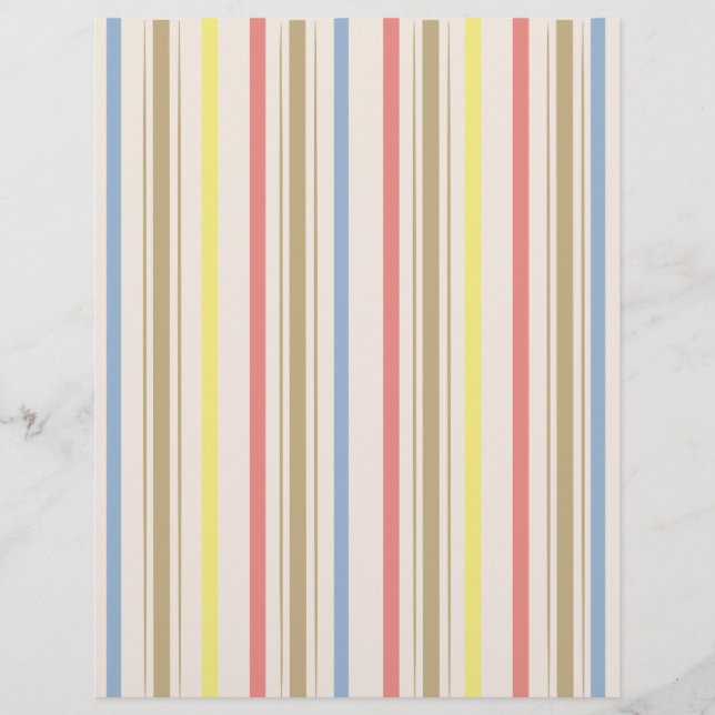 Papier scrapbook Pastel Line : (Devant)