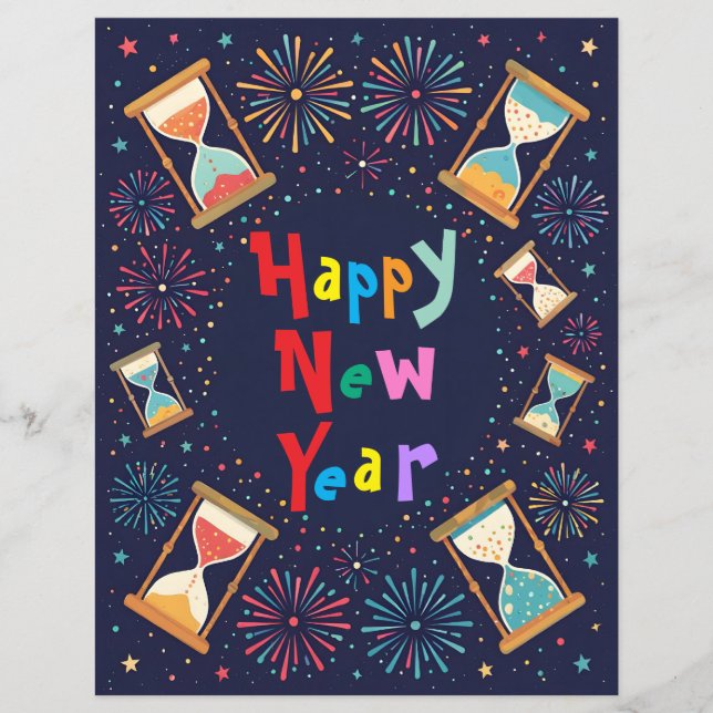 Papier scrapbook Sablier (Devant)