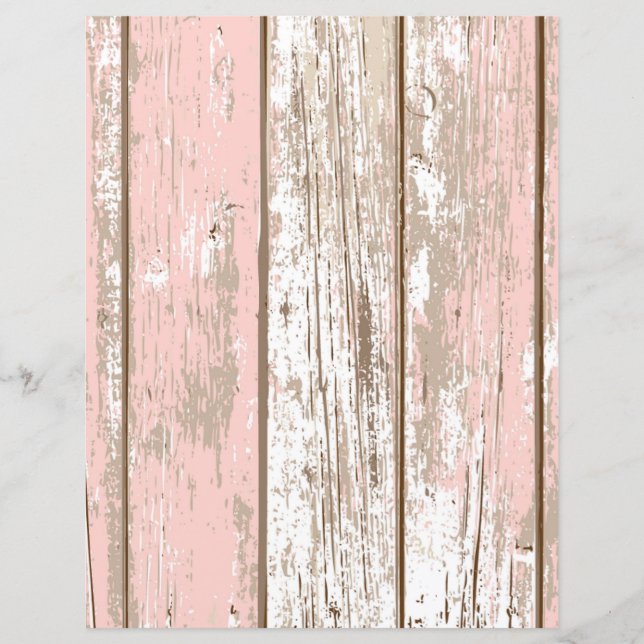 Papier scrapbook texture bois rose (Devant)