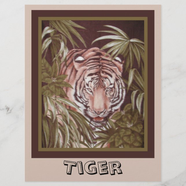 Papier scrapbook Tigre (Devant)