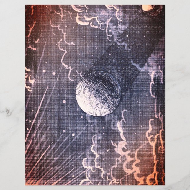 Papier scrapbook univers galactique mystique céles (Devant)