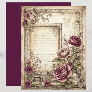 Papier scrapbook victorien et dentelle