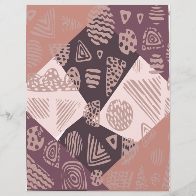 Papier scrapbooking abstrait marron (Devant)