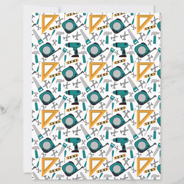 Papier scrapbooking bricoleur en bleu (Devant)