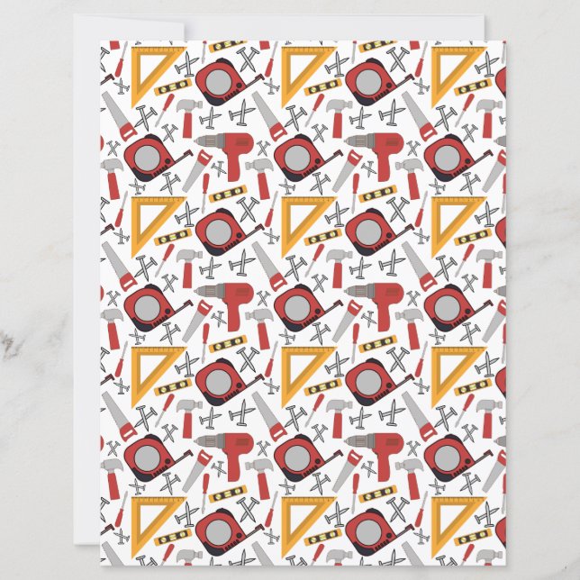 Papier scrapbooking bricoleur en rouge (Devant)