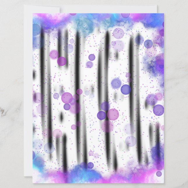 Papier scrapbooking Cosmic Bubble Flow (Devant)