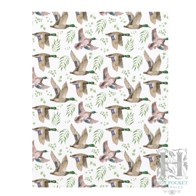 Papier scrapbooking de canards colverts (Créateur téléchargé)