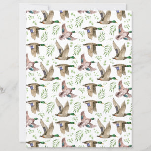 Papier scrapbooking de canards colverts