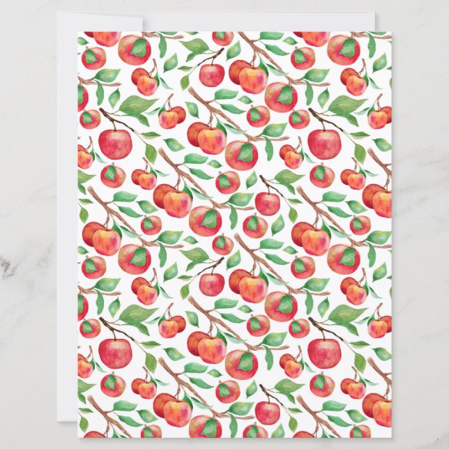 Papier scrapbooking de pommes (Devant)