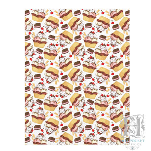 Papier scrapbooking de sundae de glace